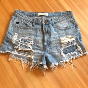 KanCan Distressed denim Shorts